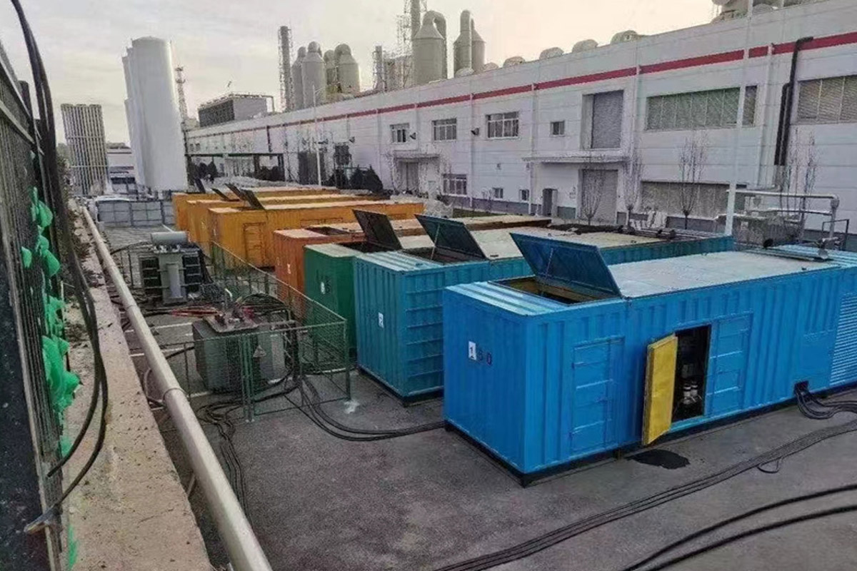 武川发电机租赁施工现场